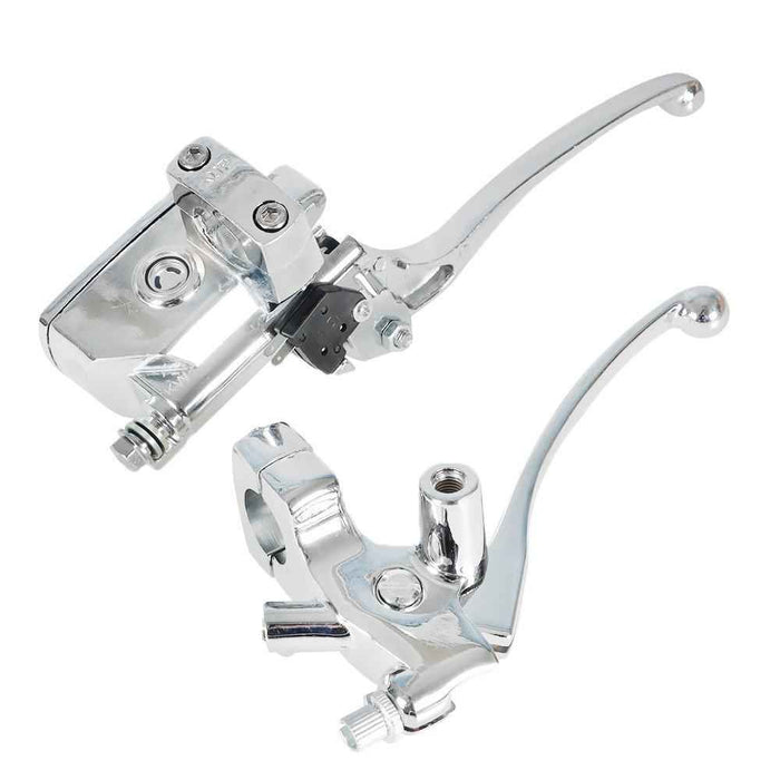 DURAFORCE 1" 25mm Motorcycle Handlebar Hydraulic Brake Master Cylinder & Clutch Lever New