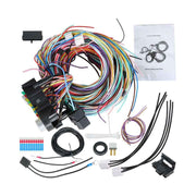DURAFORCE Universal 21 Circuit Wiring Harness X-long wires Copper For Chevy Ford Hotrods