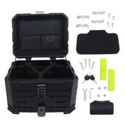 DURAFORCE Motorcycle Top Case Hard 45L Trunk With Black Armor Clock Model Aluminum New