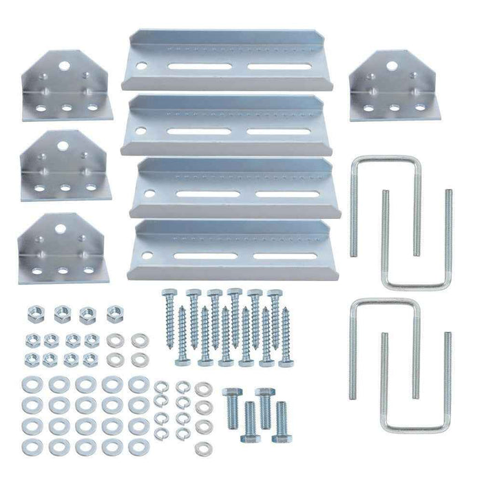 DURAFORCE New 4 PCS 8" Galvanized Swivel Top Bunk Bracket Kit w/Hardware 2"x3"