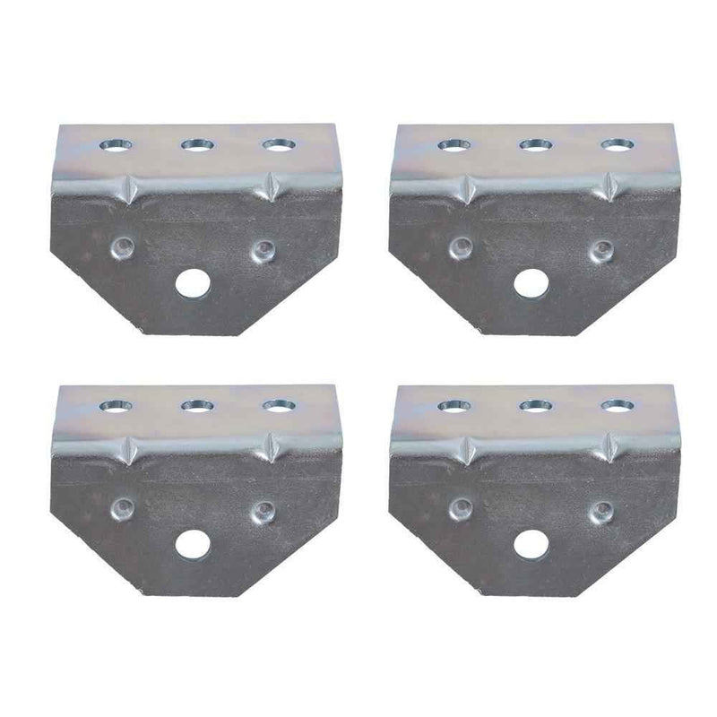 DURAFORCE New 4 PCS 8" Galvanized Swivel Top Bunk Bracket Kit w/Hardware 2"x3"