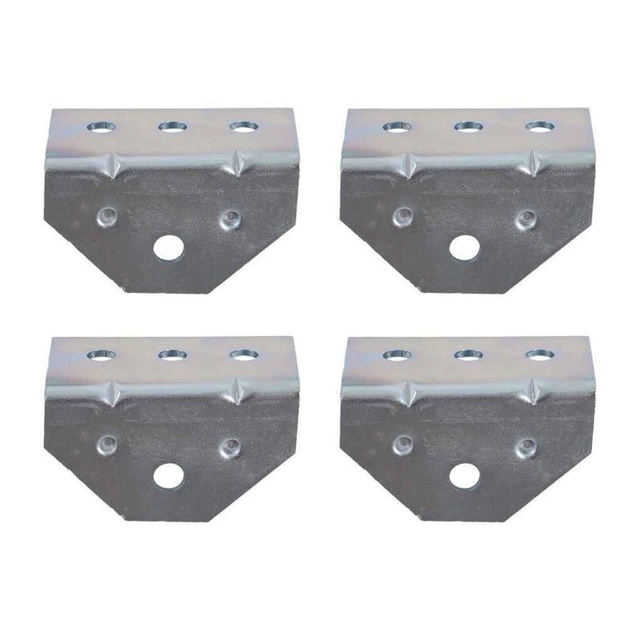 DURAFORCE New 4 PCS 8" Galvanized Swivel Top Bunk Bracket Kit w/Hardware 2"x3"