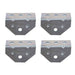 DURAFORCE New 4 PCS 8" Galvanized Swivel Top Bunk Bracket Kit w/Hardware 2"x3"