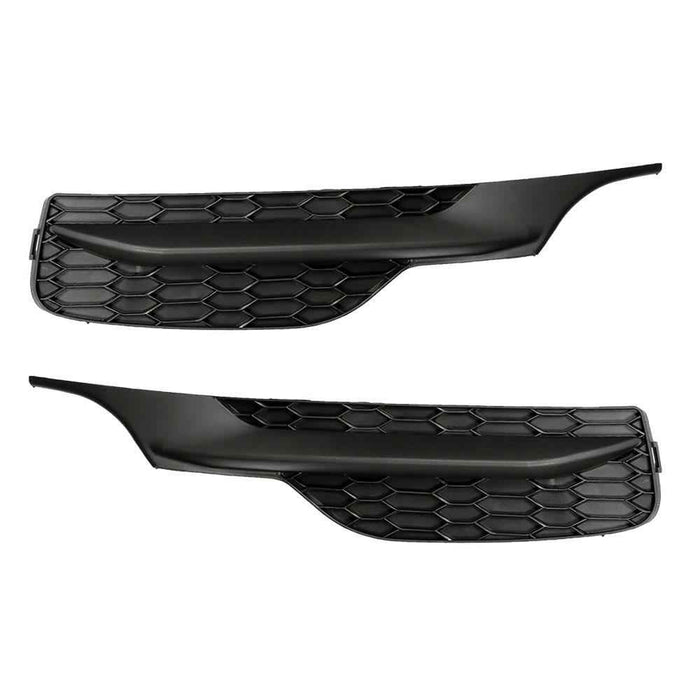 DURAFORCE Black Pair 2Pcs Bumper For Honda Accord 2016-2017 Front Fog Lights Lamps Cover