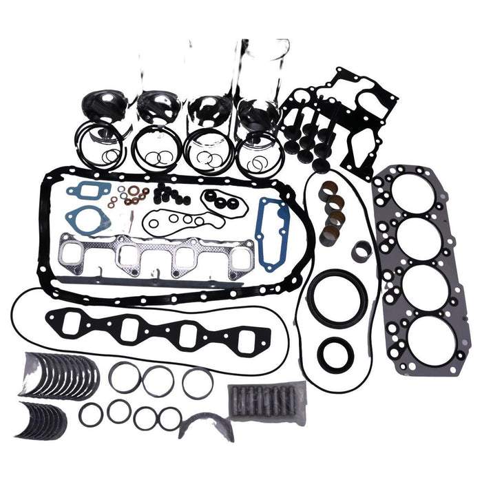 DURAFORCE Overhaul Rebuild Kit for Isuzu Engine 4JB1 4JB1T 2.8L Bobcat Loader 1213 843 853