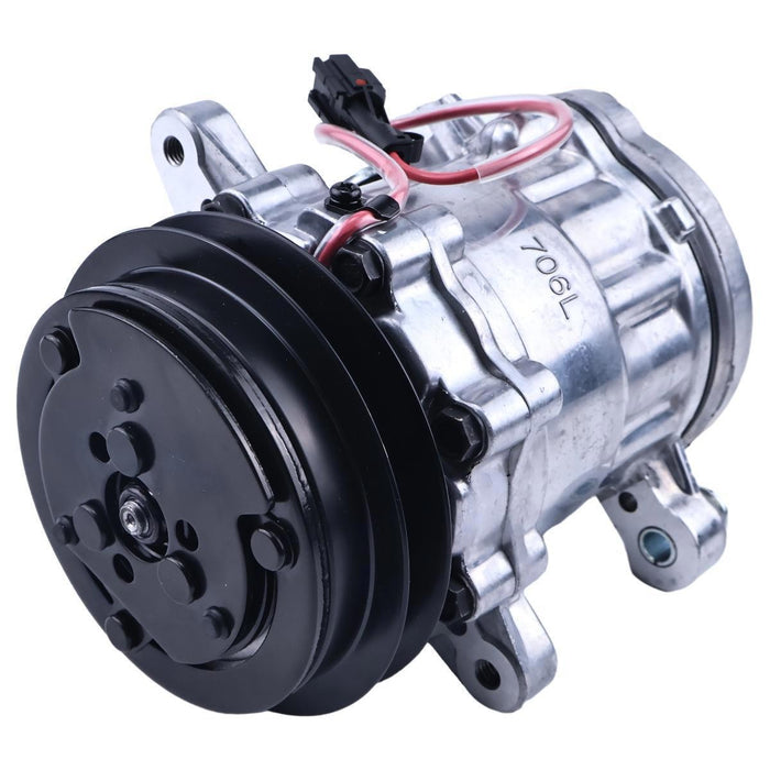 DURAFORCE 12V SD7B10 A/C Compressor KHR3536 for CASE CX75SR CX80 Crawler Excavator