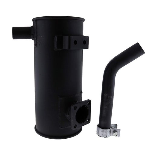 DURAFORCE Muffler Silencer For Yanmar VIO75 Excavator 400mmH 170mmD Inlet 60mm Outlet 40mm