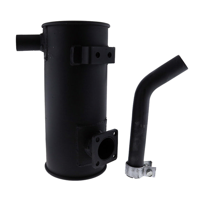 DURAFORCE Muffler Silencer For Yanmar VIO75 Excavator 400mmH 170mmD Inlet 60mm Outlet 40mm