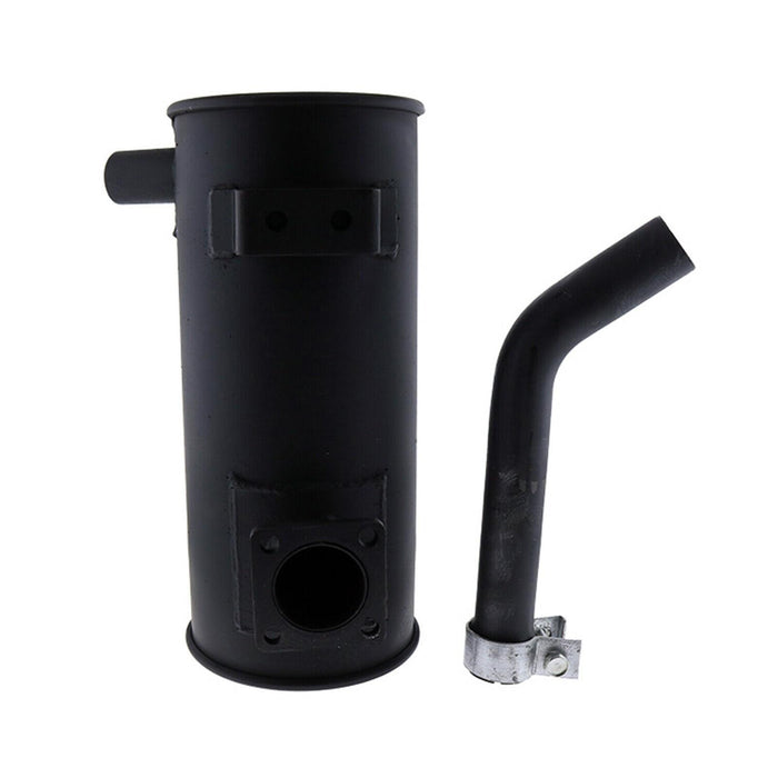 DURAFORCE Muffler Silencer For Yanmar VIO75 Excavator 400mmH 170mmD Inlet 60mm Outlet 40mm