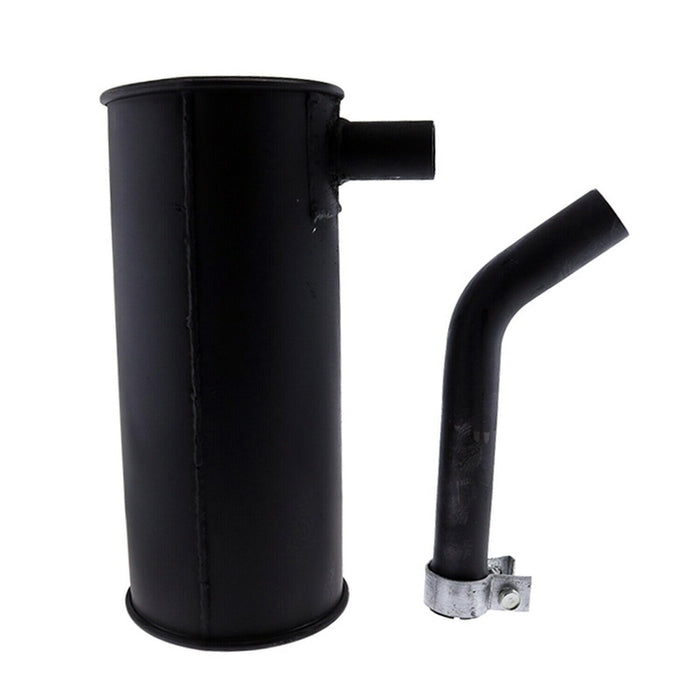 DURAFORCE Muffler Silencer For Yanmar VIO75 Excavator 400mmH 170mmD Inlet 60mm Outlet 40mm