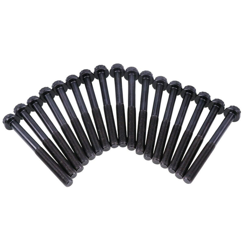 DURAFORCE 17PCS Cylinder Head Bolt 6204-13-1610 for Komatsu 3D95 4D95 6D95 Engine WA70-7