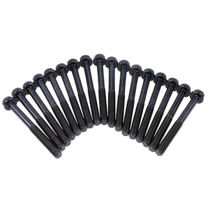 DURAFORCE 17PCS Cylinder Head Bolt 6204-13-1610 for Komatsu 3D95 4D95 6D95 Engine WA70-7