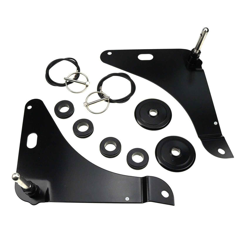 DURAFORCE Black Hood Pin Pins Kit 82214260AC P5155755 for Dodge Challenger Stainless