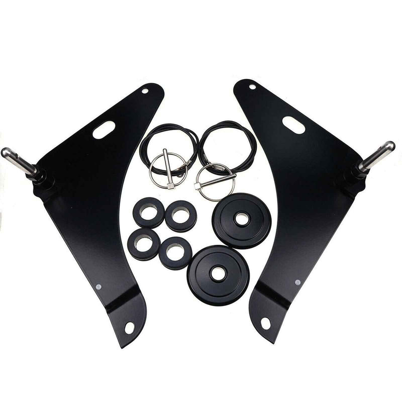 DURAFORCE Black Hood Pin Pins Kit 82214260AC P5155755 for Dodge Challenger Stainless