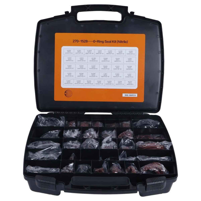 DURAFORCE 580PCS O-Ring Seal Kit for Caterpillar Nitrile Material 90Shore 270-1528 4C-4782