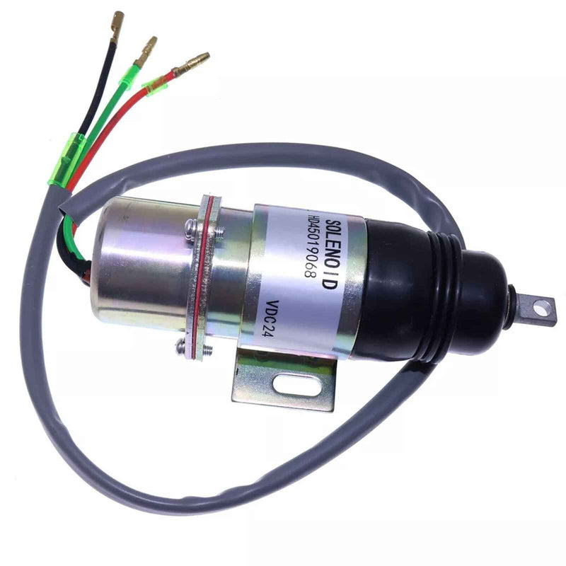 DURAFORCE 24V Fuel Shutoff Solenoid MV2-17A 181910-0520 For Isuzu 4JG1 4JG2 6BG1 4BC2 6SA1