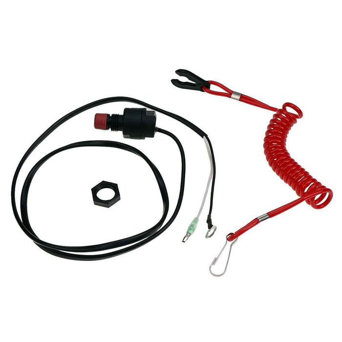 DURAFORCE Kill Stop Switch Safety Lanyard 6E9-82575-09 for Yamaha 15HP 25HP 30HP Outboard