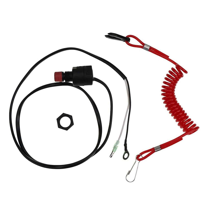 DURAFORCE Kill Stop Switch Safety Lanyard 6E9-82575-09 for Yamaha 15HP 25HP 30HP Outboard