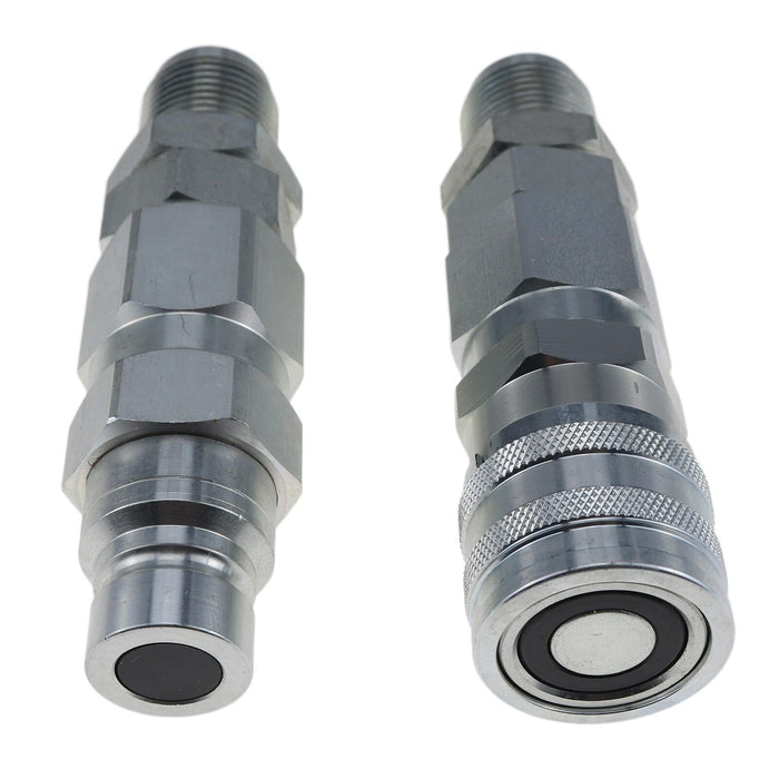 DURAFORCE #12JIC Flat Face Hydraulic Quick Connect Coupler for Bobcat 873 863 963 7753 773