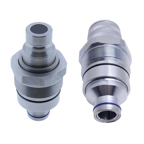 DURAFORCE Male Female Flat Face Coupler Kit 47396760 47396761 For New Holland Case Loader