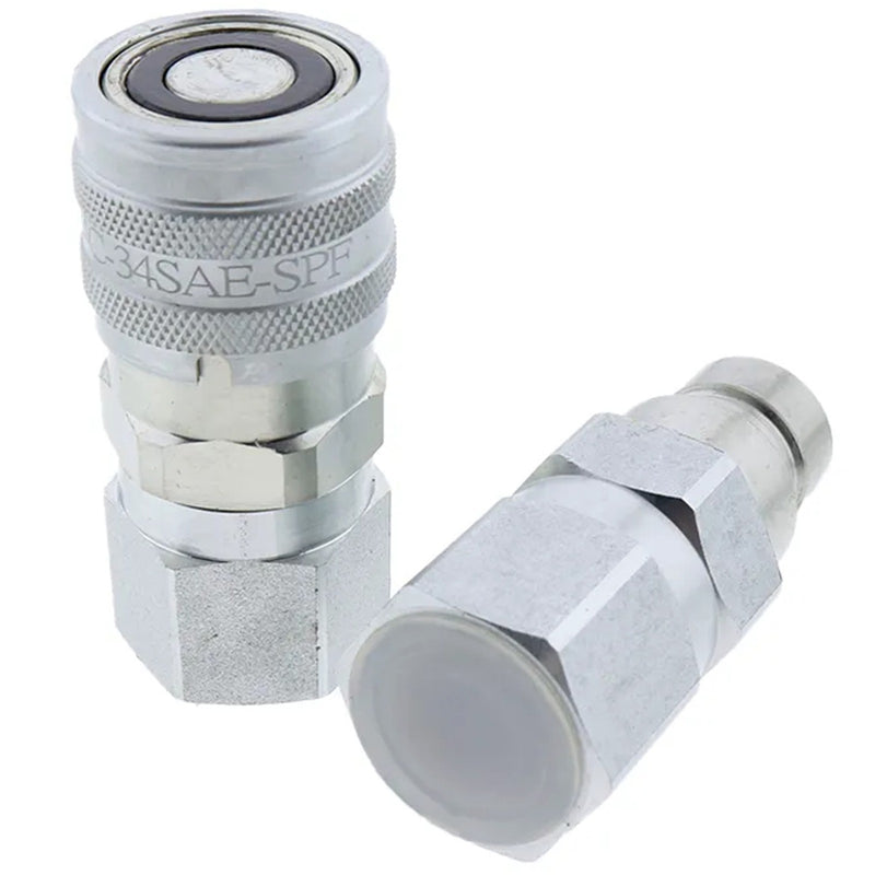 DURAFORCE Hydraulic Flat Face Coupler Kit KV14216 AT312470 For John Deere 250 315 326D 17D