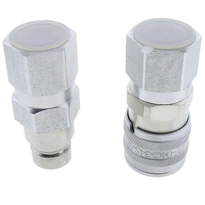 DURAFORCE Hydraulic Flat Face Coupler Kit KV14216 AT312470 For John Deere 250 315 326D 17D