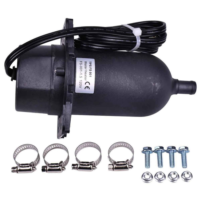 DURAFORCE Block Heater TPS151GT8-000 for Perkins Engine 1500 Watt 120V 12.5 Amps w/Plug