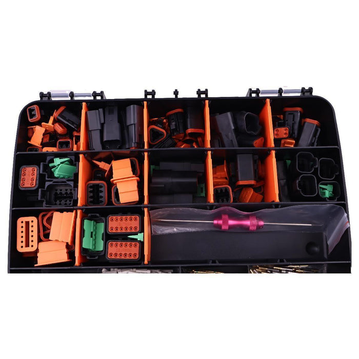 DURAFORCE Electrical Connector Kit 175-3700 W/CP-463 Crimp Tool forCaterpillar C3.3B 3508B