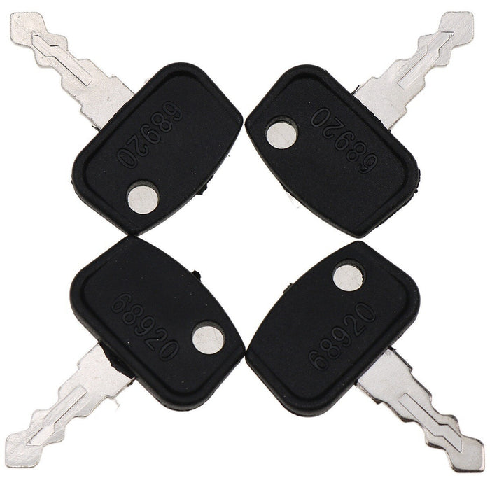 DURAFORCE 4Pcs Keys 68920 For Kubota B, BX, F, GR, ZD, ZG and ZP series Mowers and UTV's