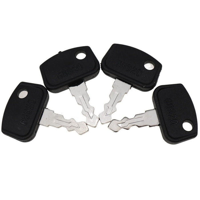 DURAFORCE 4Pcs Keys 68920 For Kubota B, BX, F, GR, ZD, ZG and ZP series Mowers and UTV's