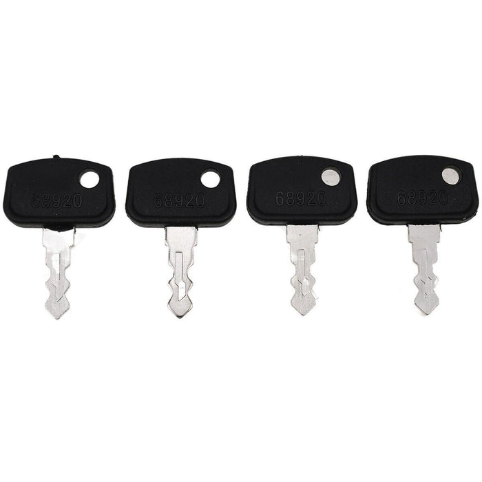 DURAFORCE 4Pcs Keys 68920 For Kubota B, BX, F, GR, ZD, ZG and ZP series Mowers and UTV's