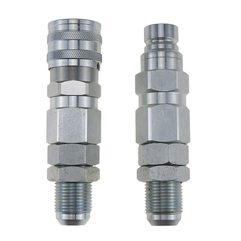 DURAFORCE #12JIC Flat Face Hydraulic Quick Connect Coupler for Bobcat 773 873 863 963 7753