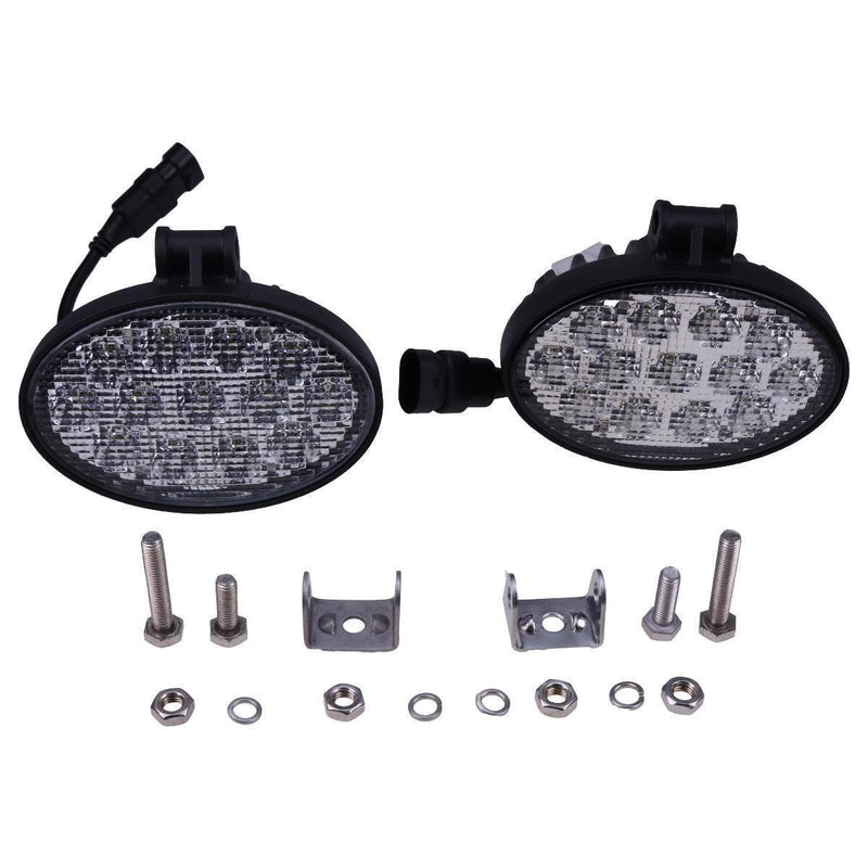 DURAFORCE 2X 12V-24V 5.5" Oval 39W Led Floodlamp Work Light for Bobcat Toolcat 5600 5610