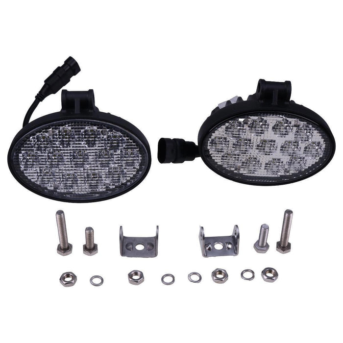 DURAFORCE 2X 12V-24V 5.5" Oval 39W Led Floodlamp Work Light for Bobcat Toolcat 5600 5610