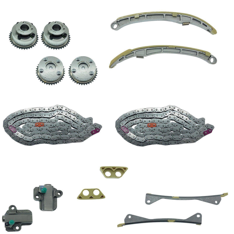 DURAFORCE Timing Chain Kit 24410-3CGA3 24350-3CGA1 for Kia Stinger Sedona 3.3L 15-2021