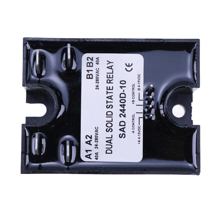 DURAFORCE Dual Solid State Relay SSR 4-15VDC Input 280VAC 40A Random Turn On D2440D-10