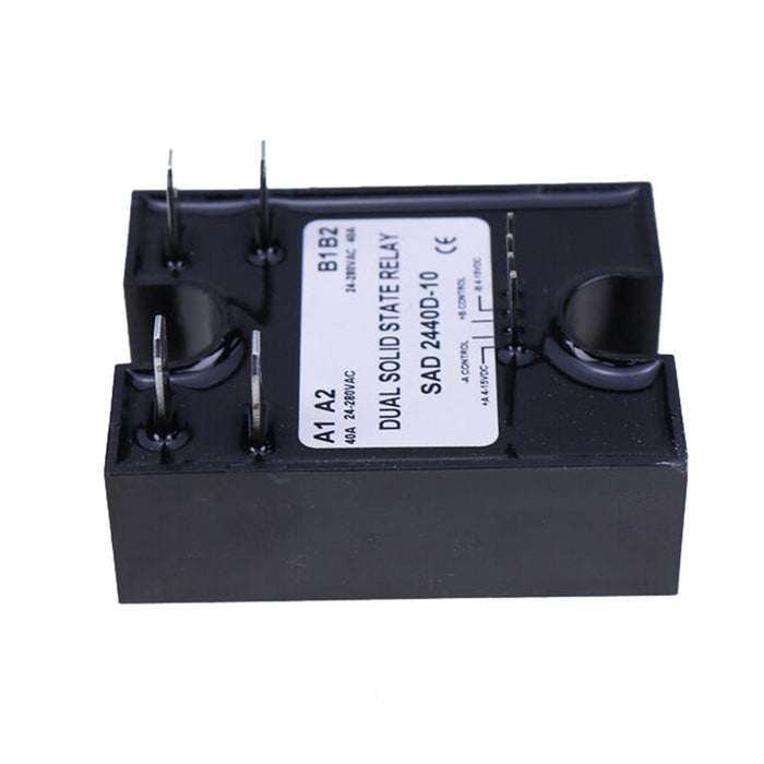 DURAFORCE Dual Solid State Relay SSR 4-15VDC Input 280VAC 40A Random Turn On D2440D-10
