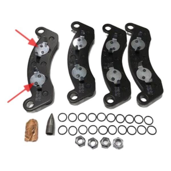 DURAFORCE 4Pcs 10k 12k Trailer Axle Disc Brake Pad Kit for Dexter K71-180-00 Pad Set