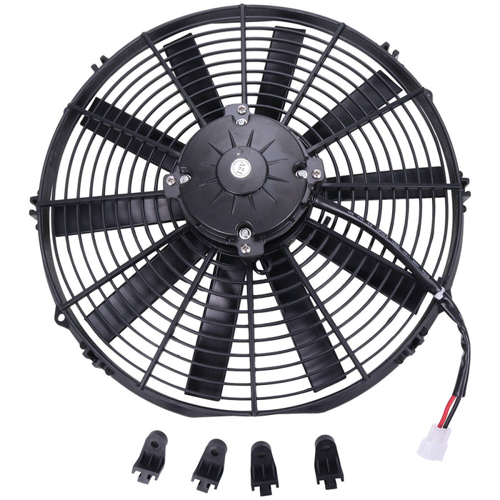 DURAFORCE 14" Puller Fan 12V 30102042 VA08-AP71/LL-53A Straight Blade 1864 cfm for SPAL