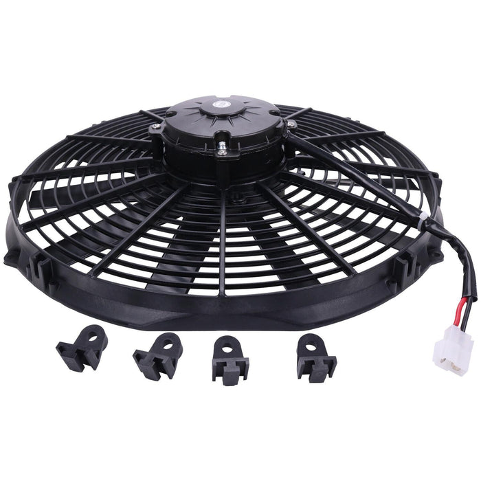 DURAFORCE 14" Puller Fan 12V 30102042 VA08-AP71/LL-53A Straight Blade 1864 cfm for SPAL