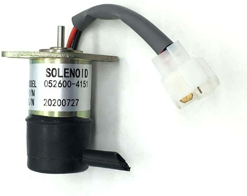 DURAFORCE Denso Stop Solenoid 052600-4151 for Kubota Excavator KX41H, KX61-2, KX61-2, KX71