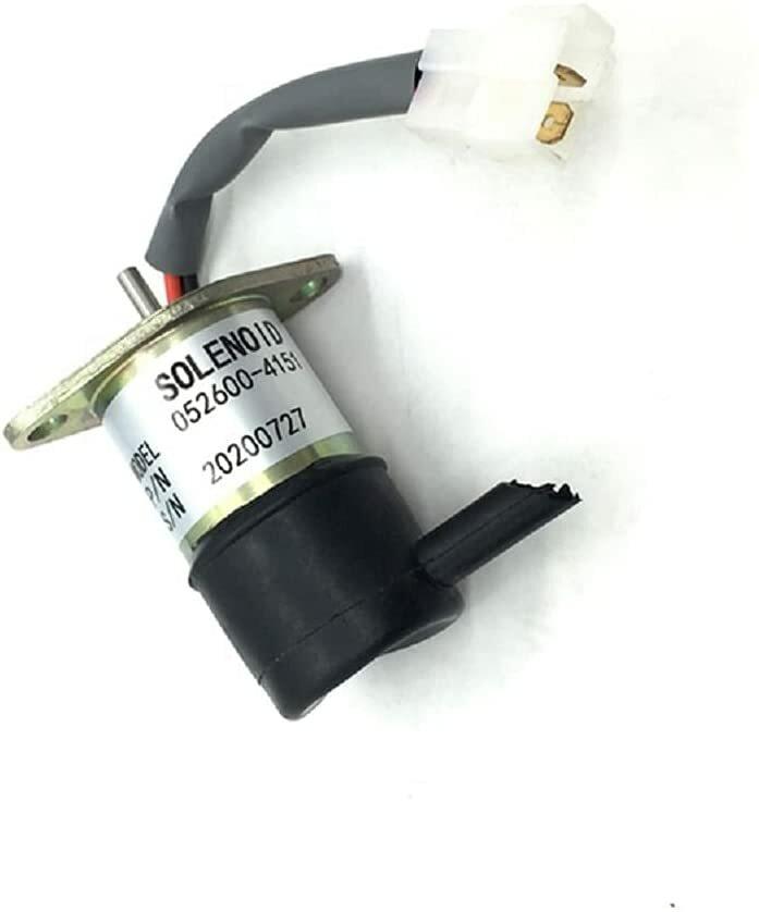 DURAFORCE Denso Stop Solenoid 052600-4151 for Kubota Excavator KX41H, KX61-2, KX61-2, KX71