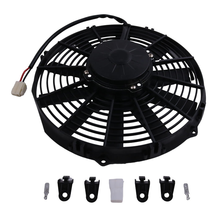 DURAFORCE 12V Electric Cooling Radiator Fan Blower 30100365 Fits SPAL VA09-AP8/C-27S