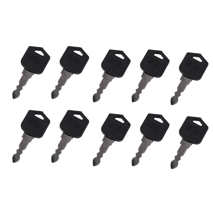 DURAFORCE New 10 PCS 212 Ignition Keys D554212 for Doosan Daewoo Forklift D25 D35 G25 G35