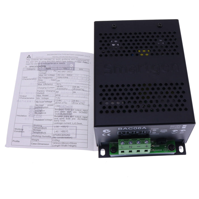 DURAFORCE New Battery Charger BAC06A 12V for Smartgen Generator BAC-06A BAC-06 12V