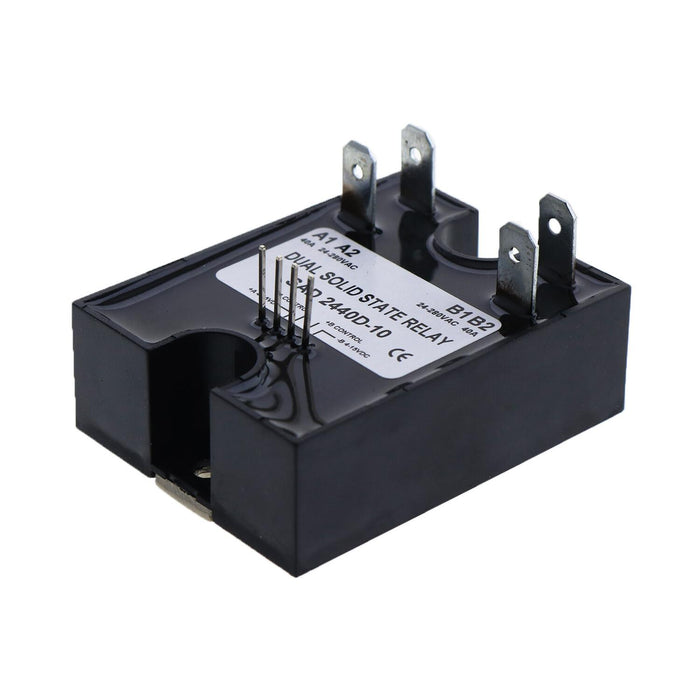 DURAFORCE New Dual Solid State Relay D2440D-10 Random Turn On SSR 4-15VDC Input 280VAC 40A
