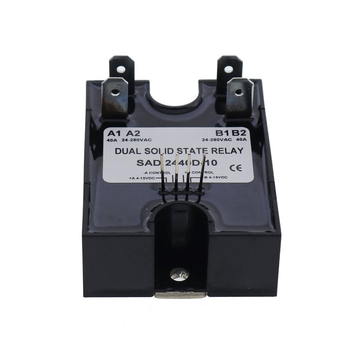 DURAFORCE New Dual Solid State Relay D2440D-10 Random Turn On SSR 4-15VDC Input 280VAC 40A