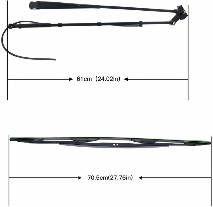 DURAFORCE Windshield Wiper Arm & Blade 7251263 7251264 For Bobcat S570 S590 S595 S630 S650
