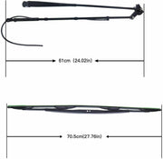 DURAFORCE Windshield Wiper Arm & Blade Kit 7251263 7251264 For Bobcat S740 S750 S770 S850