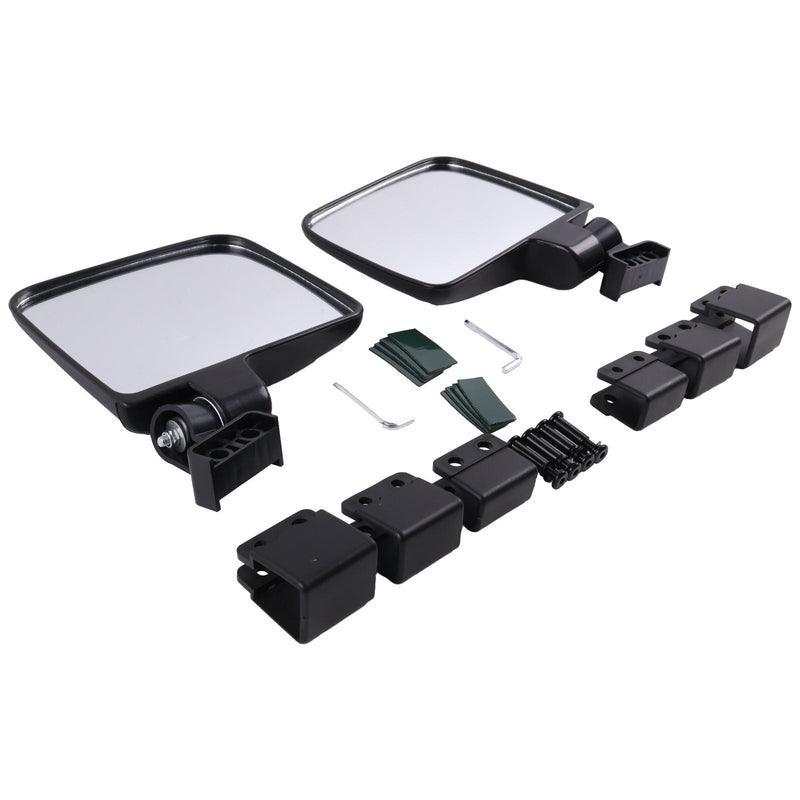 DURAFORCE No Drilling Side Rear View Mirrors For EZGO Yamaha Club Car Golf Cart